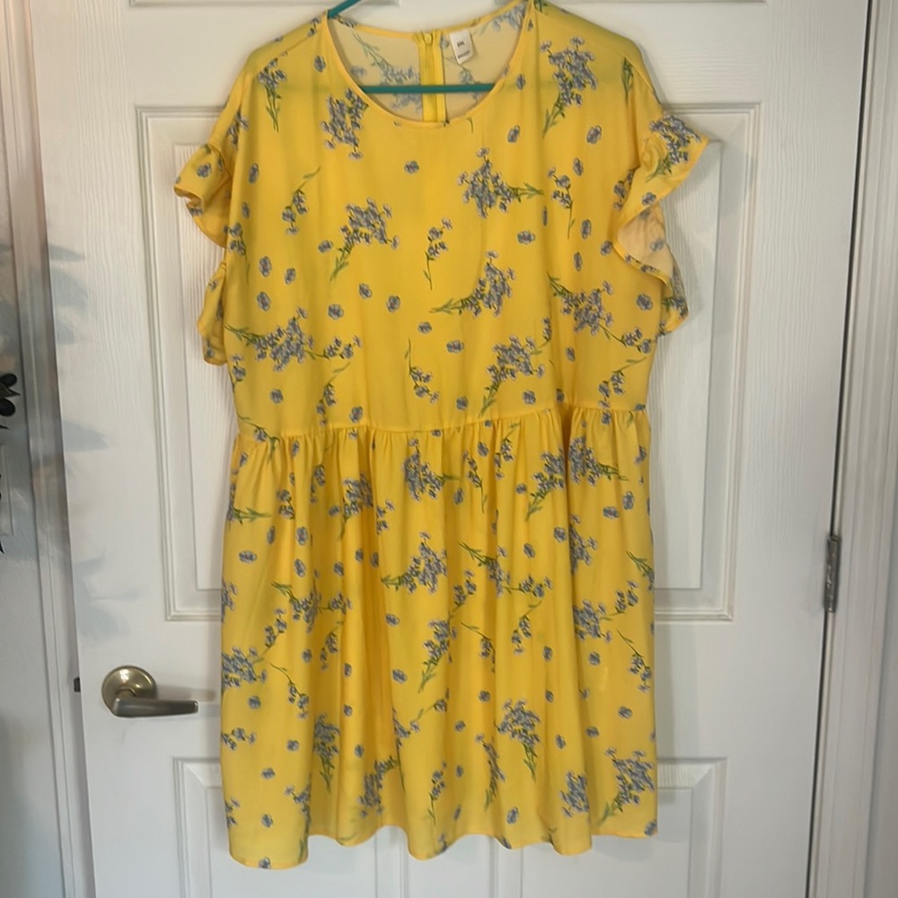 Unbranded yellow babydoll dress 2X